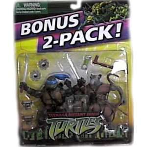   Turtles Action Figure Bonus 2 Pack   Leonardo/Splinter Toys & Games
