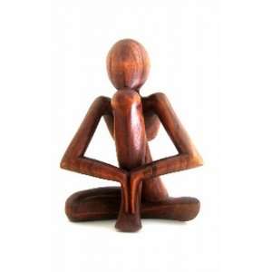  Yoga Statue Meditation Posture Wood Statue 10   Collector 