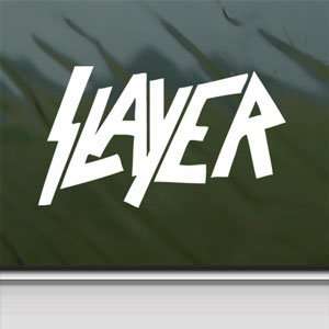  Slayer Heavy Metal Rock White Sticker Laptop Vinyl Window 