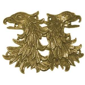  Cloak or Cape Clasp  Gryphon   Gold Plated Pewter Arts 