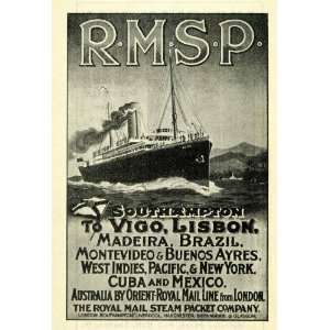  1908 Ad Royal Mail Steam Packet Avon Orient Royal 
