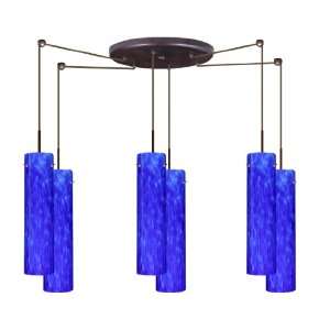 Besa Lighting 6JC 722486 X6 BR Blue Cloud Stilo 16 Six Light Compact 