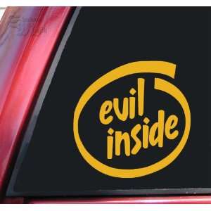  Evil Inside Vinyl Decal Sticker   Mustard Automotive
