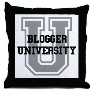  Blogger University Geeks / technology Throw Pillow by 