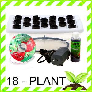 18 plant CLONING SYSTEM Hydroponic cloner KIT grower  
