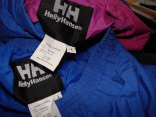 HH HELLY HANSEN, 2pc Suit Blue Jacket & Full Zip Pants Nylon Wind Snow 