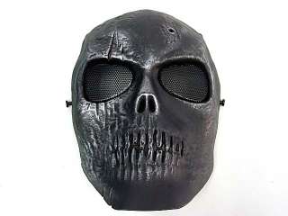Army of Two Skull Full Face Airsoft Mask Silver Black  