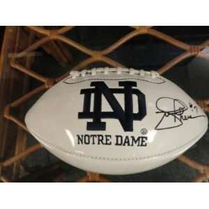  Signed Joe Theismann Ball   Notre Dame Irish Logo 