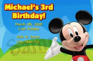 Mickey Mouse Clubhouse Birthday Party Invitations  
