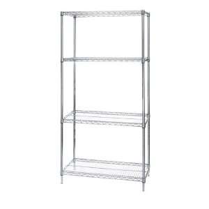   Classics SHE18365 Chrome Commercial Steel Poly Sealed Wire Shelving