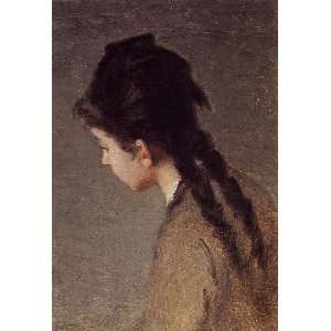   painting name Portrait of Jeanne Gonzales in Profile, By Gonzales Eva