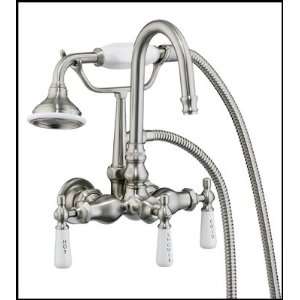   Clawfoot Tub Gooseneck Diverter Faucet   Hand Shower
