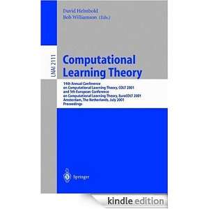 Computational Learning Theory 14th Annual Conference on Computational 