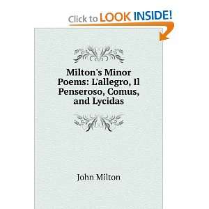 Comus & Lycidas John Milton Books