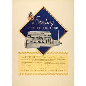  1934 Ad Sterling Petrel Marine Engine Motor Locomotive 