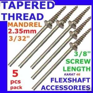 TAPERED THREAD 5 ABRASIVE MANDREL SHANK 2.3 SCREW 9.5mm  