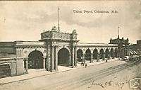 Union Depot, Columbus, Ohio OH   UDB Postcard  
