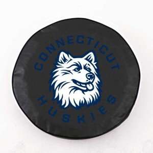 Connecticut Huskies Black Tire Cover, Large