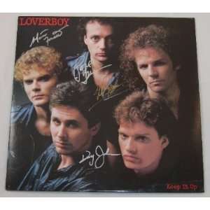  Loverboy Keep it Up   Signed Autographed Record Album 