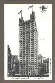 Park Row Building NYC 1904 Undivided back Postcard  