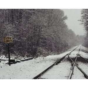  National Geographic, Converged Railroad Tracks in Snow, 8 