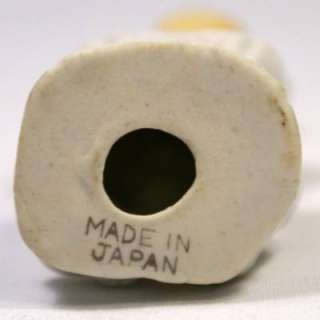 Vintage Made in Japan Figurine Boy Stump Log Porcelain  