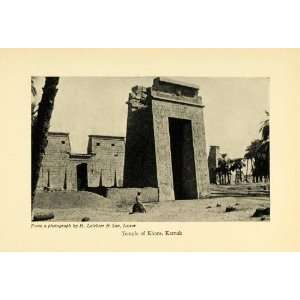  1931 Print Ancient Egyptian Khons Temple Karnak Egypt 