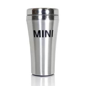  MINI Cooper Brushed Steel Travel Tumbler Mug: Automotive