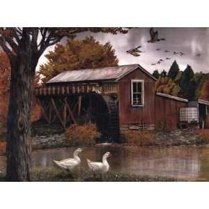  Ed Wargo   Geese At The Old Mill Canvas
