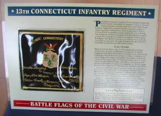 13th Connecticut Infantry Regiment Battle Flag Patch  