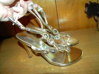 Avon Rhinestone Embellished High Heel Sandals Sz 7 New  