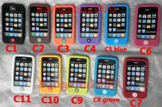11x Soft Silicone Button Case Cover for Iphone 3G 3GS  