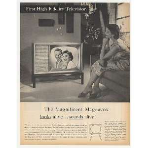   Magnavox Cosmopolitan First High Fidelity TV Print Ad