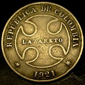   Centavos LEPER COLONY COIN Leprosarium Contaminated Coin RARE  