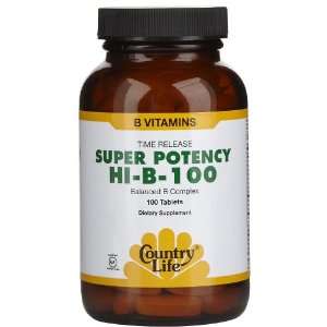 Country Life Super Potency Hi B 100 Time Release Tabs