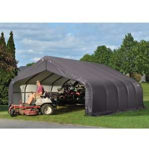   18 x 28 x 10 Peak Style Shelter, Grey Cover Patio, Lawn & Garden
