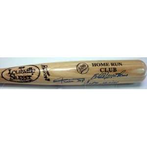  500 HR Club Autographed Baseball Bat Williams Aaron Mays 