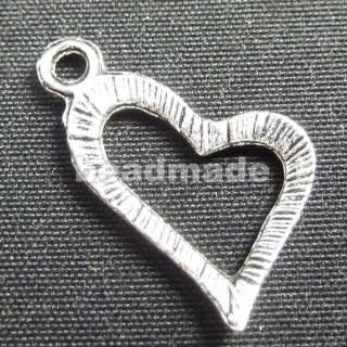 Wholesale free shipping 30pcs tibet silver heart Charms 17x15mm  