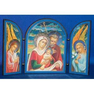   of Christ (The Holy Family), Triptych Tri fold desktop plaque  small