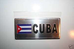CUBA COUNTRY FLAG SMALL LICENSE PLATE STICKER NEW  