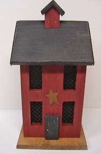 Primitive WOOD LIGHTED HOUSE ~ Country Saltbox Decor  