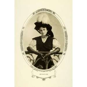  1908 Print Stage Actress Gladys Zell Portrait Art Nouveau 