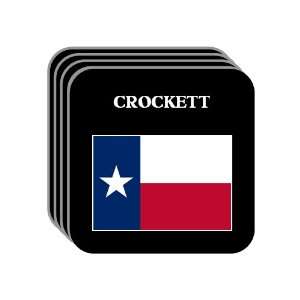 US State Flag   CROCKETT, Texas (TX) Set of 4 Mini Mousepad Coasters