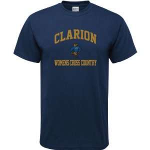   Clarion Golden Eagles Navy Womens Cross Country Arch T Shirt: Sports