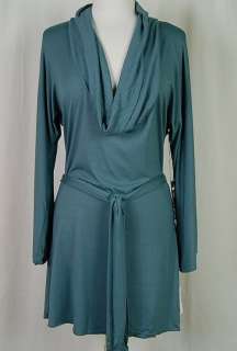YOUNG FABULOUS & BROKE L/S COWL NECK TUNIC TOP   TEAL  
