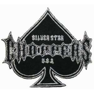  Silver Star Choppers Spade Licensed Biker Iron On Applique 