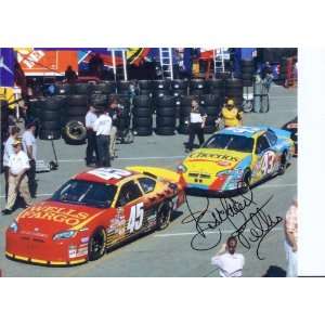  Bobby Labonte and Kyle Petty Autographed by Richard Petty 