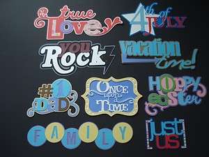 Creative Memories Premade Handmade Pages Titles Phrases w/ Cricut YOU 