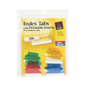  Avery Index Tabs with Printable Inserts, 1 Inch, 25 Tabs 