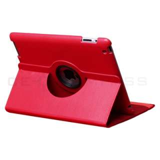 iPad 2 360° Rotating Magnetic Leather Case Smart Cover With Swivel 